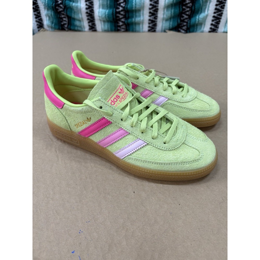 Adidas Handball Spezial Green Pink  JP8752 Women's Size 7.5 NEW NO BOX!